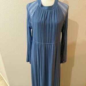 Sparkly Dusty Blue Maternity Dress